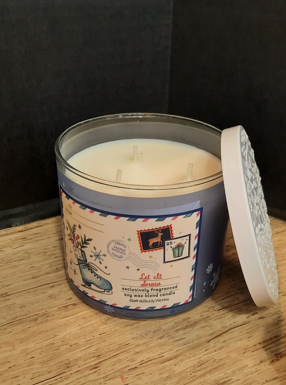 "LET IT SNOW" Bath And Body Works 3 WICK